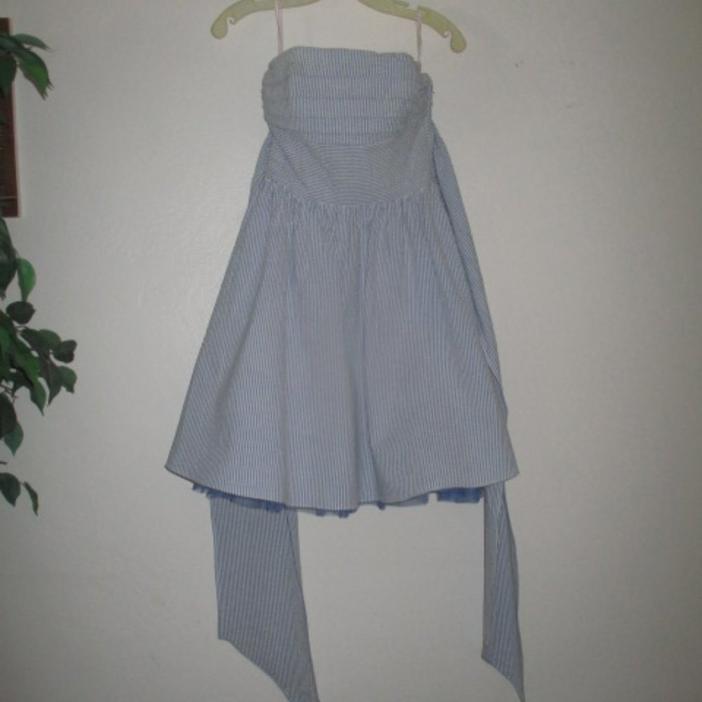 - Betsey Johnson Y2K? nautical seersucker dress vintage preppy vintage boat sz 2 - Picture 10 of 14